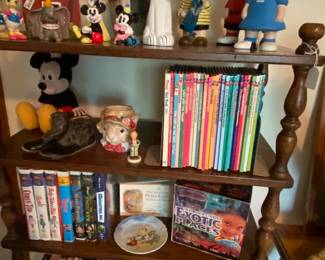 Children's books and toys.