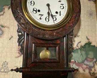 One of the antique wall clocks.