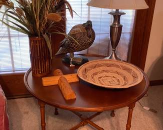 Another occasional table with a removeable tray.