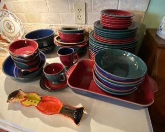 Colorful Denby china set