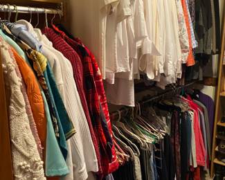 A selection of women's clothing.