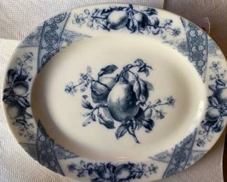 Pretty antique flow blue type platter