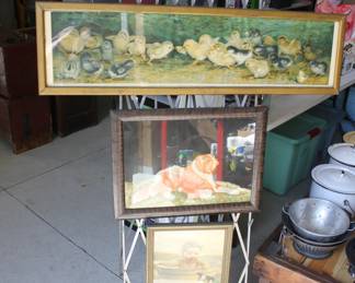 Vintage wreath hanging stand.