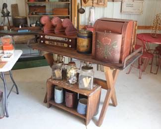 Tole painted coffee bin.