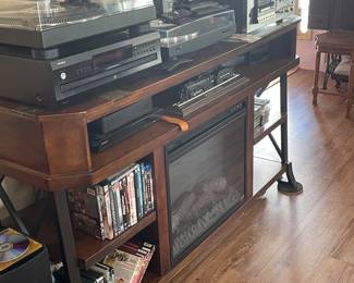 TV armoire w Fireplace insert