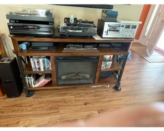 tv armoire w fireplace insert