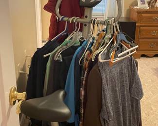 exercise bike / clothes hanger!