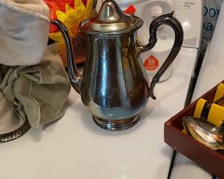 silver plated tea pot