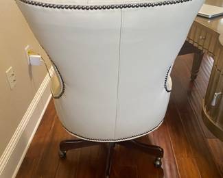#31 - $250 - Ivory leather desk chair - Mint condition