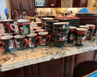 #129 - $300 - Noble Excellence Santa Mates set of china 