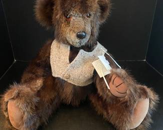#72 - $48 - Muskrat teddy bear handmade, numbered 