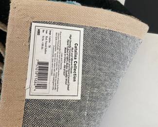 #16 - $400 - Catalina rug black Peacock Feathers 7'9"x 10'6"