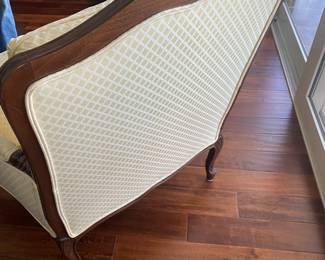 #61B - $300 EACH - One of Two Yellow chair 36x33x36 Vanguard of NC finished on the back - brand new condition. 8 way hand tied coil springs