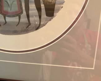 #106 - $70 - Three children Amish walking 120/1000 17x17