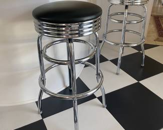 #12 - $80 EACH (6 available) Richard & chair co barstools fixed 15"Wx 29T