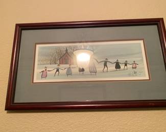 #110 - $80 - Amish family holding hands 284/1000 90's - 17Wx10T