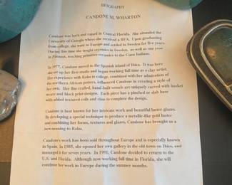 #70 - $110 for the set -Candone Wharton 2 Roku green boxes pottery