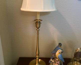 #36 -$150 -  Pair of Ralph Lauren solid brass lamps 10Wx30T 