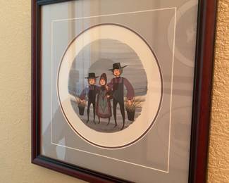 #106 - $70 - Three children Amish walking 120/1000 17x17