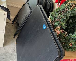 Square black table & 4 chairs. 2 sets 