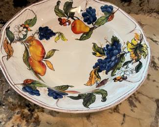 #94 - $880 - 101 pieces of "Sur La Table" Harvest fruits grape/pear/apples set of china Made in Italy. 