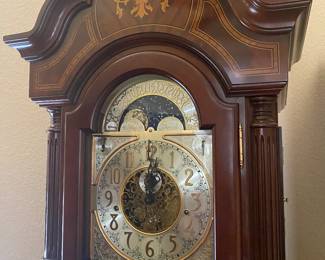 #32 - $450 Sligh grandfather clock US made 24Wx7'Tx14D