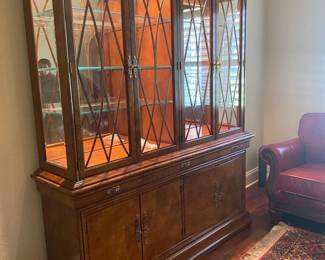 #38 - $1,100 - Henrendon display cabinet / bookcase 6'Wx87Hx19D