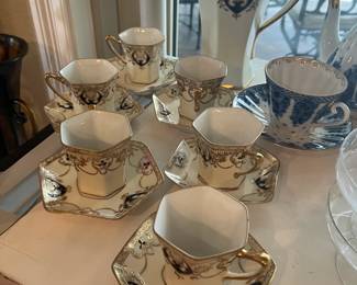 $120 Art Nouveau Coffee set 7 pieces Noritake 