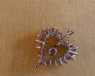 $195 - 14kt yellow gold heart with diamond