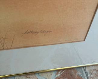 $46 Art 3 white flying geese 35 x 29 