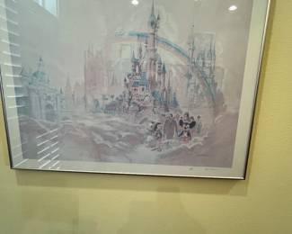 $150 Disney Euro Grand Opening signed by Ed French 1543/5000 24 x 32