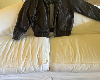 $60 Saxony men’s leather coat size 42