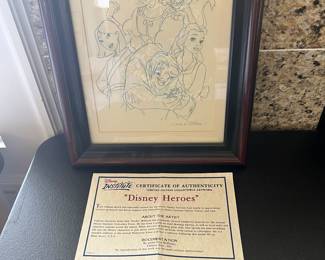 $60 Disney Heroes signed Don Williams 9 x 12 with COA