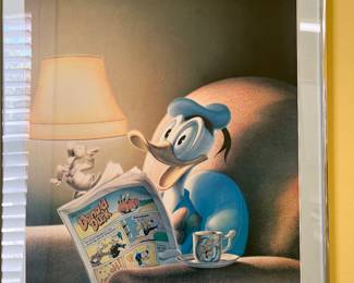 $70 Fiftieth Birthday Donald Duck 1934-1984 by Helnwein 26 x 36
