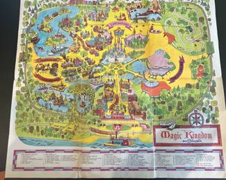 $250 1971 very first Magic Kingdom map good condition limited Folds, no rips or tears