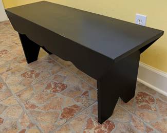 $90 Wooden black bench 40W x 13Dx 17T