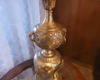 Hollywood Regency Brass Lamps (2 available)