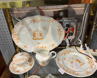 Misc. Pieces of Rare Longchamps "Oleary" Hand Painted China