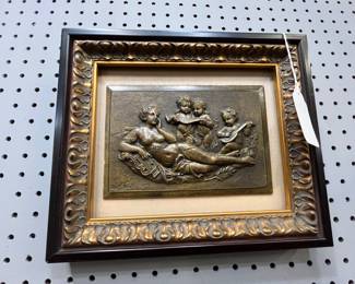 Antique French Bronze Plaque