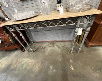 Outstand & Heavy Iron and Stone Console $450