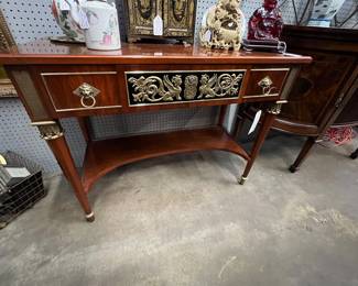 John Widdecombe Neoclassical Serv er w Sphinx Mounts and Lion Head Pulls $675