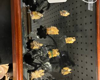 Set of 7 Hand Carved & Signed Chinese Brooches w Case $130