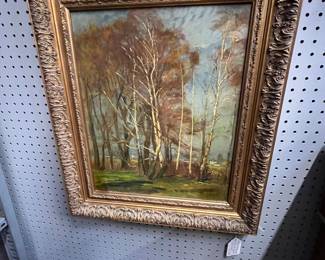 Vintage Impressionistic Landscape $225