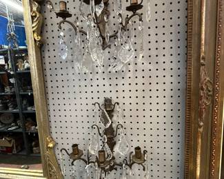 Pair of 3 Lite Iron Sconces $225