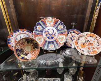 Part of Imari and Derby Collection