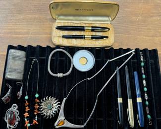 Gold & silver jewelry, Gold Indian Coin, Gold Nib Fountain pens