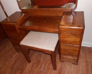Matching vanity and stool