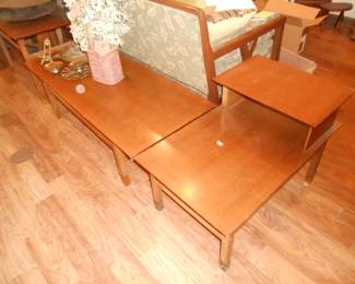 Set 3 mid century accent tables