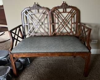 Chinese Chippendale Style Settee