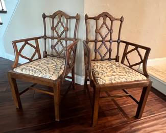 Chinese Chippendale Style chair set